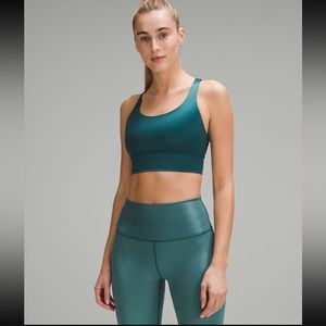 Size 12 Lululemon longline energy bra *Medium support, B-D cups Foil